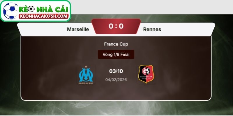 Nhận định Marseille Vs Stade Rennais FC (03:10 04/02, Ligue 1) 4 Dự đoán tỷ số trận Marseille vs Stade Rennais FC từ Kèo Nhà Cái Sh